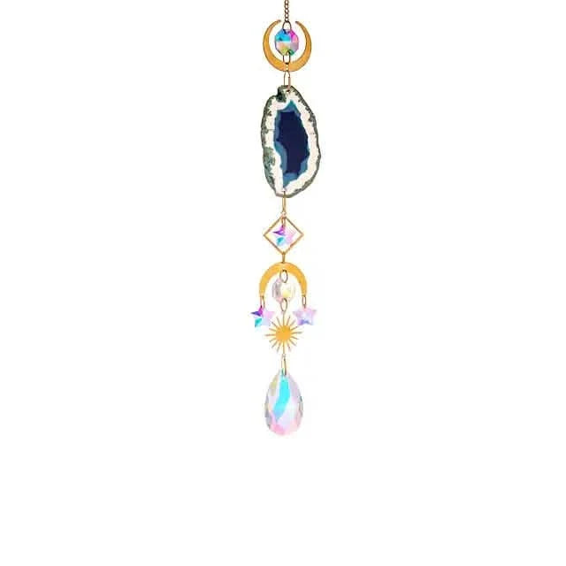 Crystal Sun Catcher Pendant Wind Chime Home Decor Blue Furniture & Decor - Tophatter Daily Deals