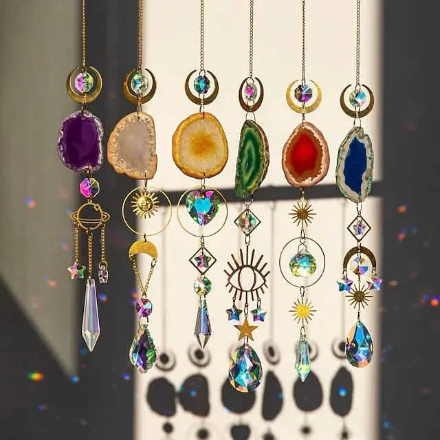 Crystal Sun Catcher Pendant Wind Chime Home Decor Furniture & Decor - Tophatter Daily Deals