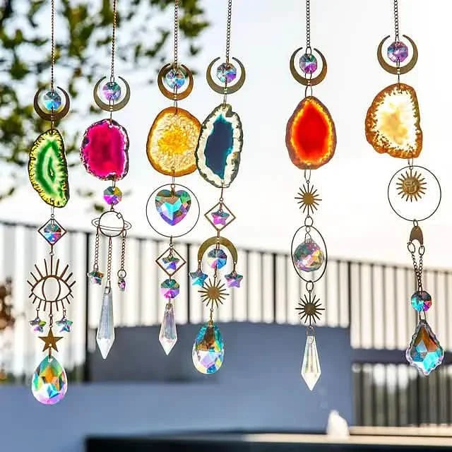 Crystal Sun Catcher Pendant Wind Chime Home Decor Furniture & Decor - Tophatter Daily Deals