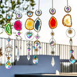 Crystal Sun Catcher Pendant Wind Chime Home Decor Furniture & Decor - Tophatter Daily Deals