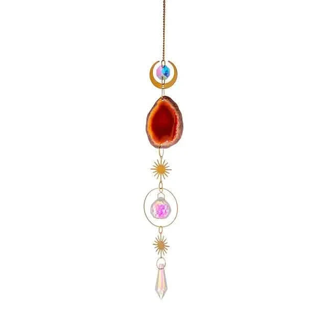 Crystal Sun Catcher Pendant Wind Chime Home Decor Rose Furniture & Decor - Tophatter Daily Deals