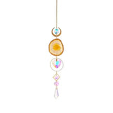 Crystal Sun Catcher Pendant Wind Chime Home Decor Yellow Furniture & Decor - Tophatter Daily Deals