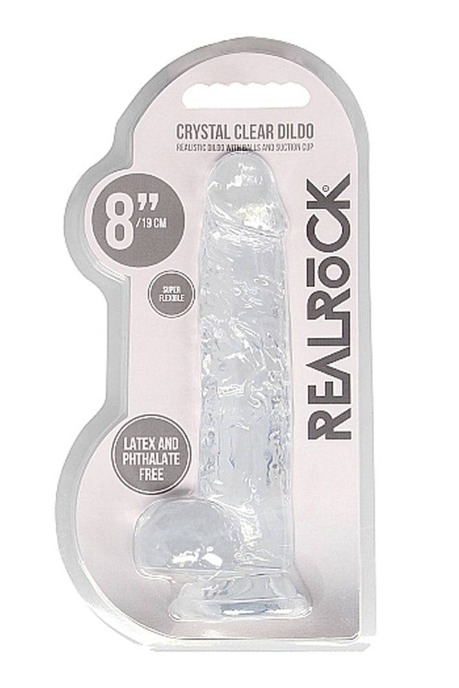 Shots Toys - RealRock - 8" Crystal Clear Dildo with Balls - Assorted Sex Toy - Tophatter Daily Deals
