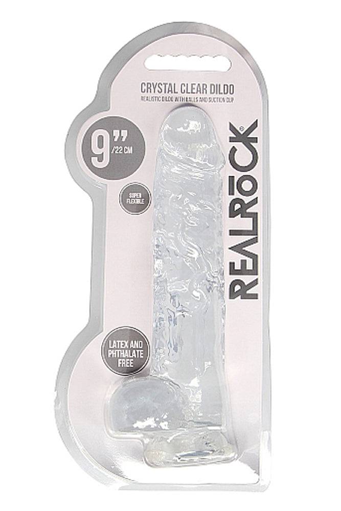 Shots Toys - RealRock - 9" Crystal Clear Dildo with Balls - Assorted Sex Toy - Tophatter Daily Deals