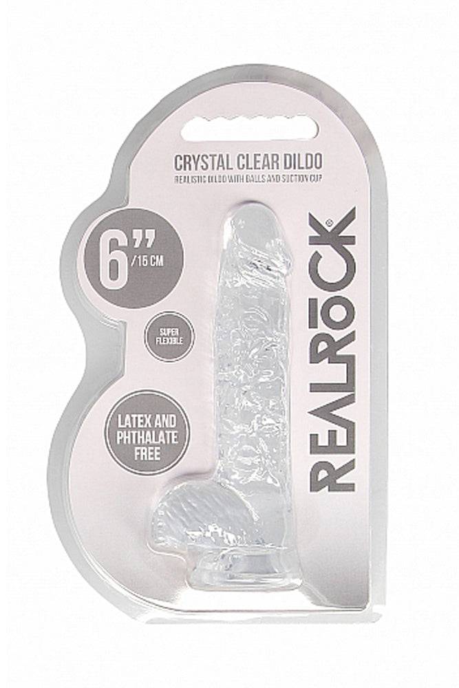 Shots Toys - RealRock - 6" Crystal Clear Dildo with Balls - Assorted Sex Toy - Tophatter Daily Deals