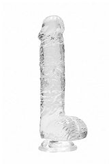 Shots Toys - RealRock - 8" Crystal Clear Dildo with Balls - Assorted Clear Sex Toy - Tophatter Daily Deals