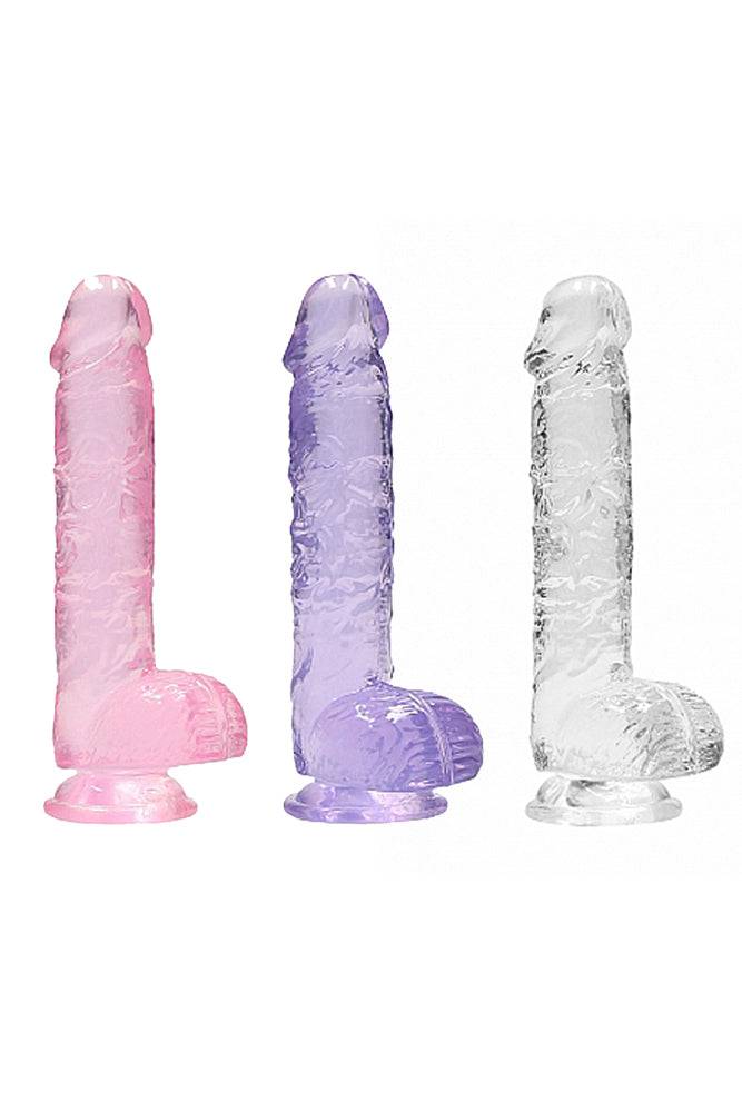 Shots Toys - RealRock - 7" Crystal Clear Dildo with Balls - Assorted Sex Toy - Tophatter Daily Deals
