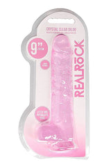 Shots Toys - RealRock - 9" Crystal Clear Dildo with Balls - Assorted Sex Toy - Tophatter Daily Deals
