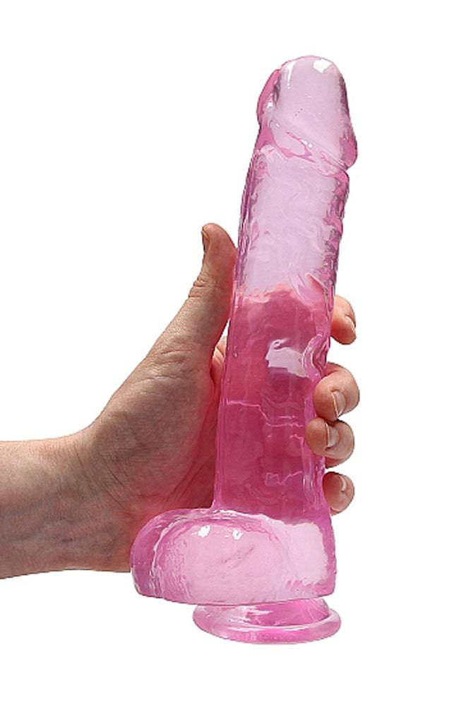 Shots Toys - RealRock - 9" Crystal Clear Dildo with Balls - Assorted Sex Toy - Tophatter Daily Deals