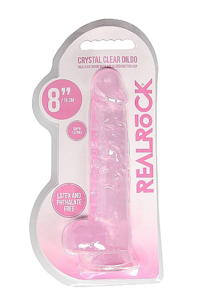 Shots Toys - RealRock - 8" Crystal Clear Dildo with Balls - Assorted Sex Toy - Tophatter Daily Deals