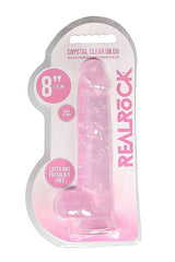 Shots Toys - RealRock - 8" Crystal Clear Dildo with Balls - Assorted Sex Toy - Tophatter Daily Deals