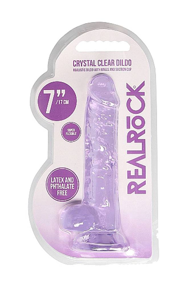 Shots Toys - RealRock - 7" Crystal Clear Dildo with Balls - Assorted Sex Toy - Tophatter Daily Deals