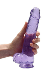 Shots Toys - RealRock - 9" Crystal Clear Dildo with Balls - Assorted Sex Toy - Tophatter Daily Deals
