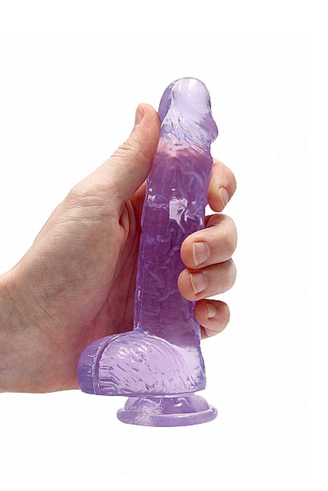 Shots Toys - RealRock - 6" Crystal Clear Dildo with Balls - Assorted Sex Toy - Tophatter Daily Deals