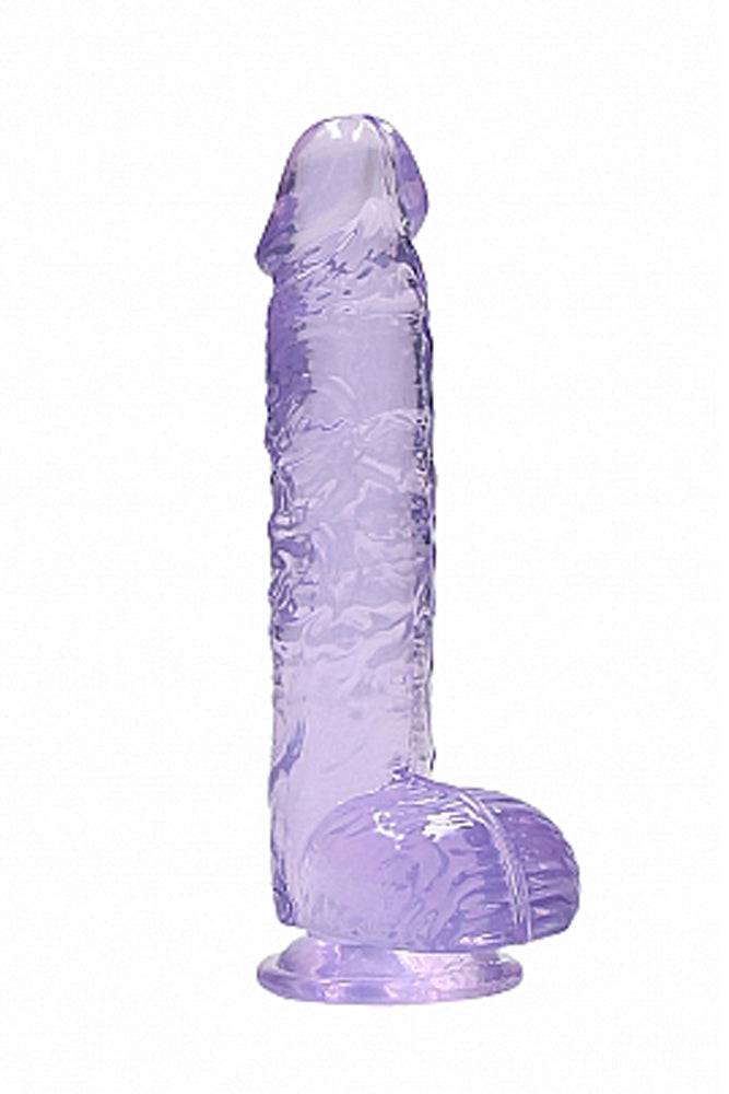 Shots Toys - RealRock - 9" Crystal Clear Dildo with Balls - Assorted Purple Sex Toy - Tophatter Daily Deals
