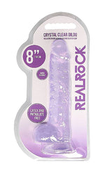 Shots Toys - RealRock - 8" Crystal Clear Dildo with Balls - Assorted Sex Toy - Tophatter Daily Deals