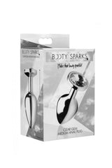 XR Brands - Booty Sparks - Clear Gem Anal Plug - Medium Sex Toy - Tophatter Daily Deals