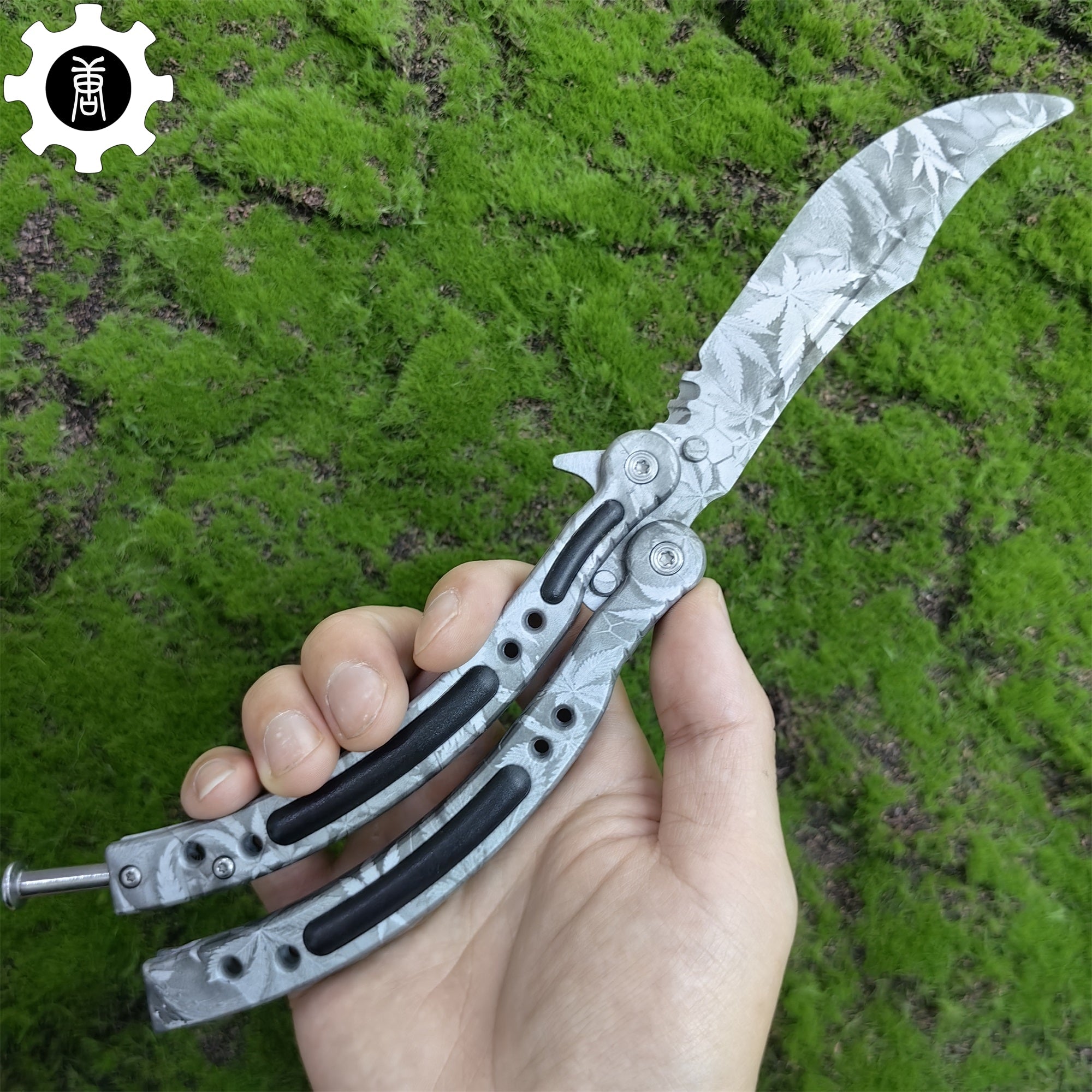 Game Butterfly Knife Maple Leaf Balisong - Tophatter Daily Deals