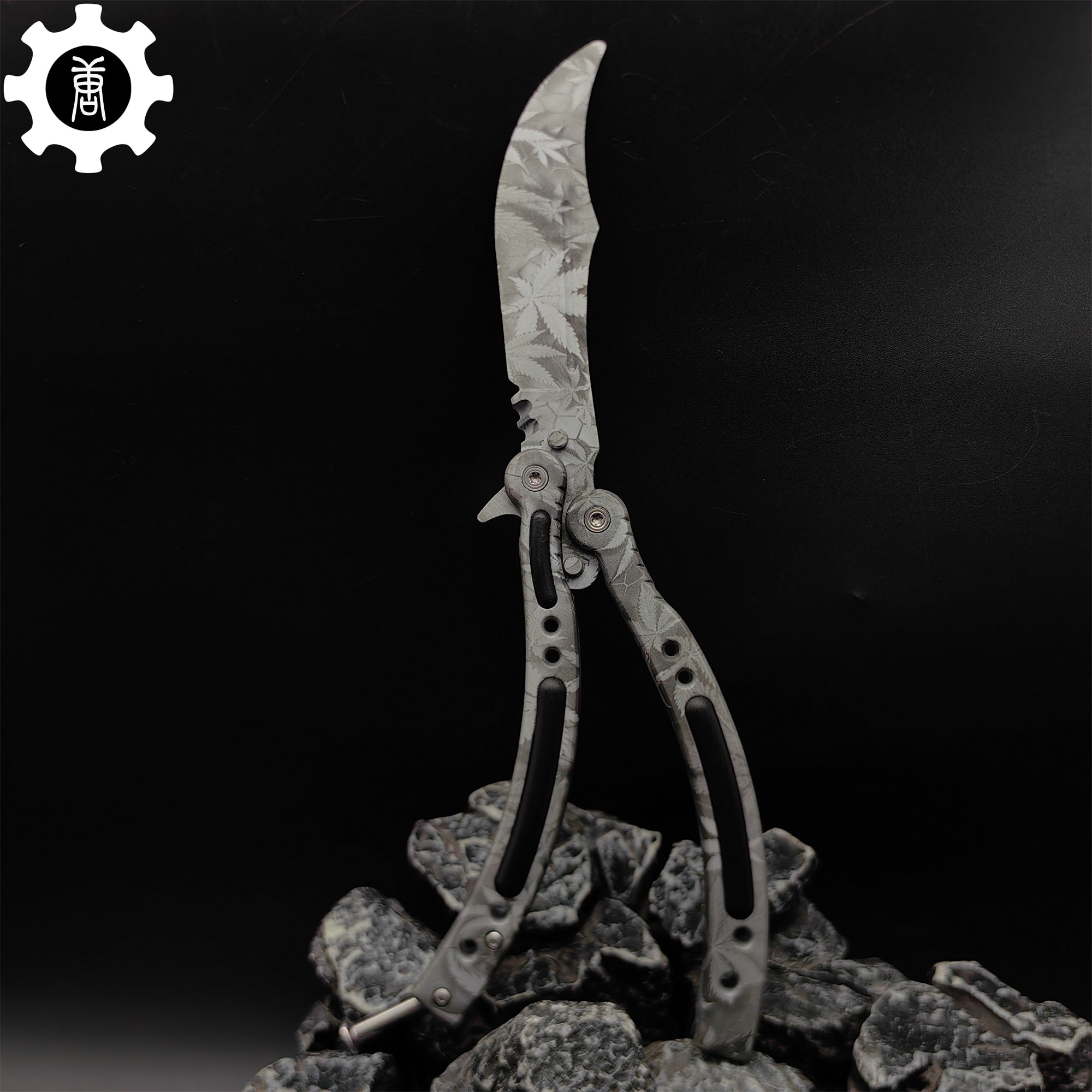 Game Butterfly Knife Maple Leaf Balisong - Tophatter Daily Deals