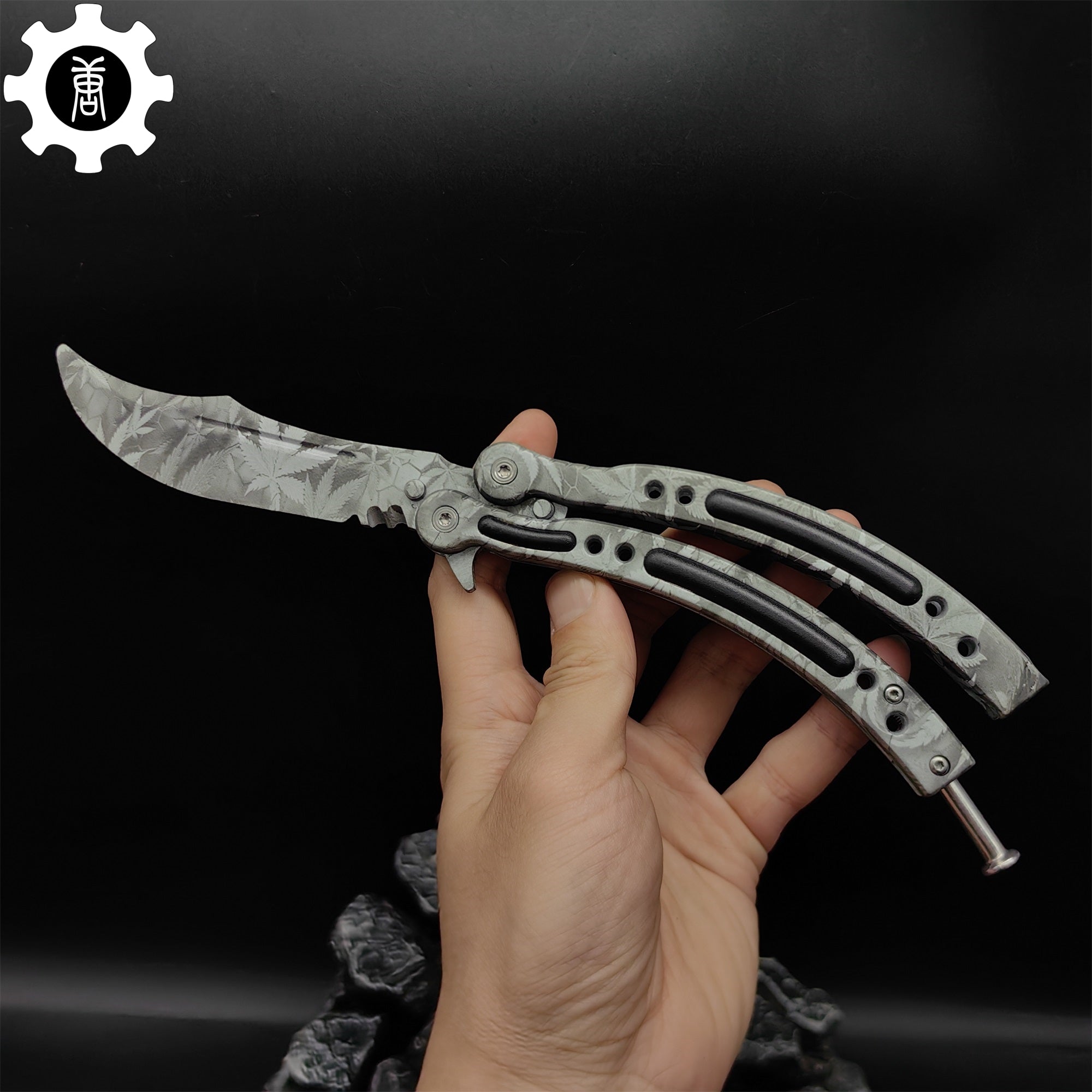 Game Butterfly Knife Maple Leaf Balisong - Tophatter Daily Deals