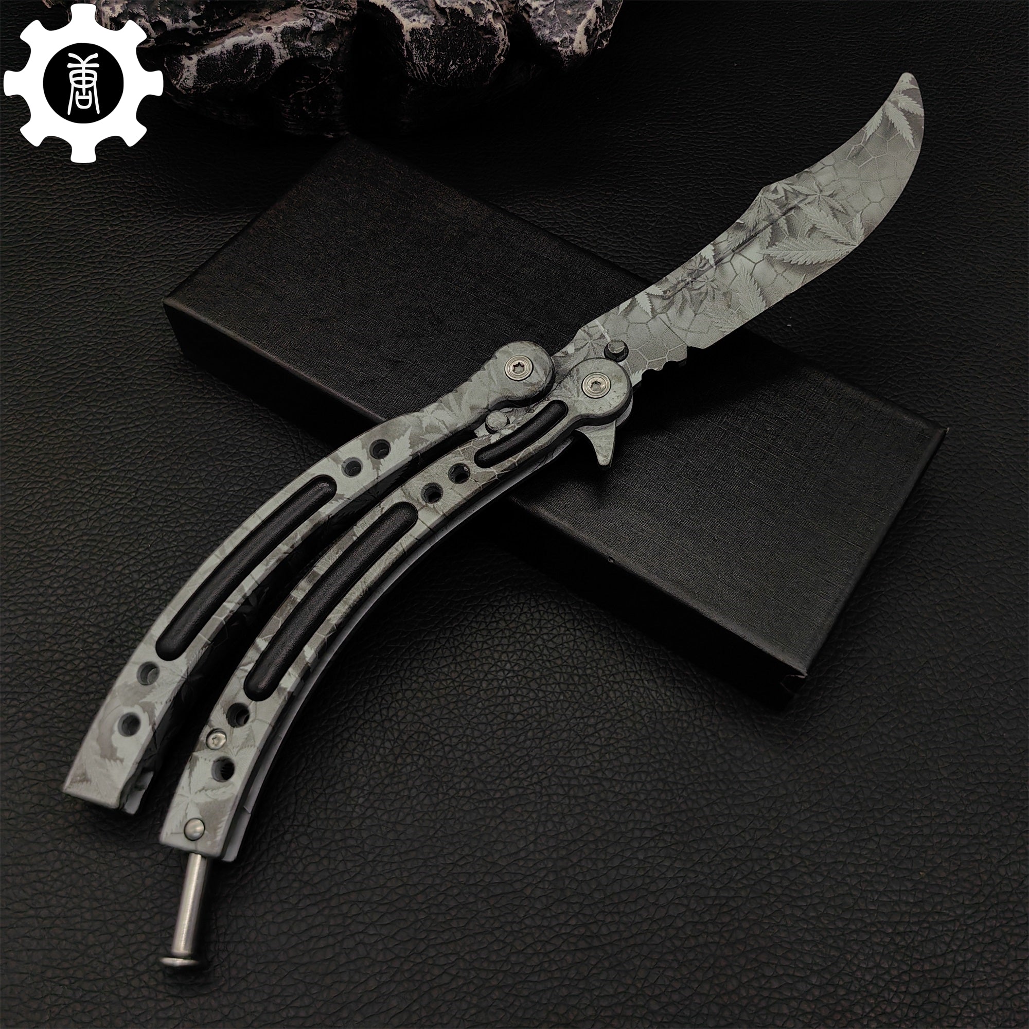 Game Butterfly Knife Maple Leaf Balisong - Tophatter Daily Deals