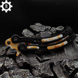 Game Butterfly Knife Desert Camouflage Pattern Metal Balisong - Tophatter Daily Deals