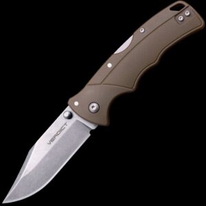 Cold Steel Verdict Clip Point Folding Knife – Flat Dark Earth Folding Knife - Tophatter Daily Deals