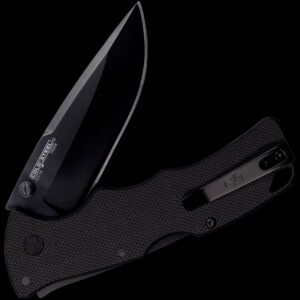 Cold Steel Verdict Spear Point Folding Knife – Black G-10 Folding Knife - Tophatter Daily Deals