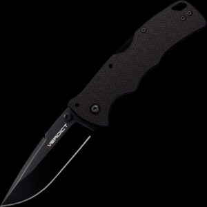 Cold Steel Verdict Spear Point Folding Knife – Black G-10 Folding Knife - Tophatter Daily Deals