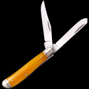 Cold Steel Mini Trapper Yellow Bone Folding Knife Folding Knife - Tophatter Daily Deals