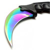 CSGO Karambit Counter Strike Tactical Claw Neck Knife w/ Sheath - 11 colors Rainbow Fade Knife-Fixed - Tophatter Daily Deals
