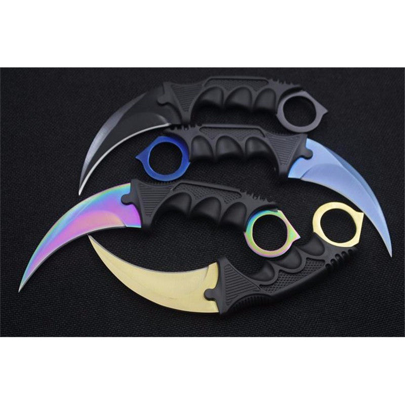 CSGO Karambit Counter Strike Tactical Claw Neck Knife w/ Sheath - 11 colors Knife-Fixed - Tophatter Daily Deals