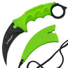CSGO Karambit Counter Strike Tactical Claw Neck Knife w/ Sheath - 11 colors Zombie Green Knife-Fixed - Tophatter Daily Deals