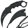 CSGO Karambit Counter Strike Tactical Claw Neck Knife w/ Sheath - 11 colors Black Night Knife-Fixed - Tophatter Daily Deals