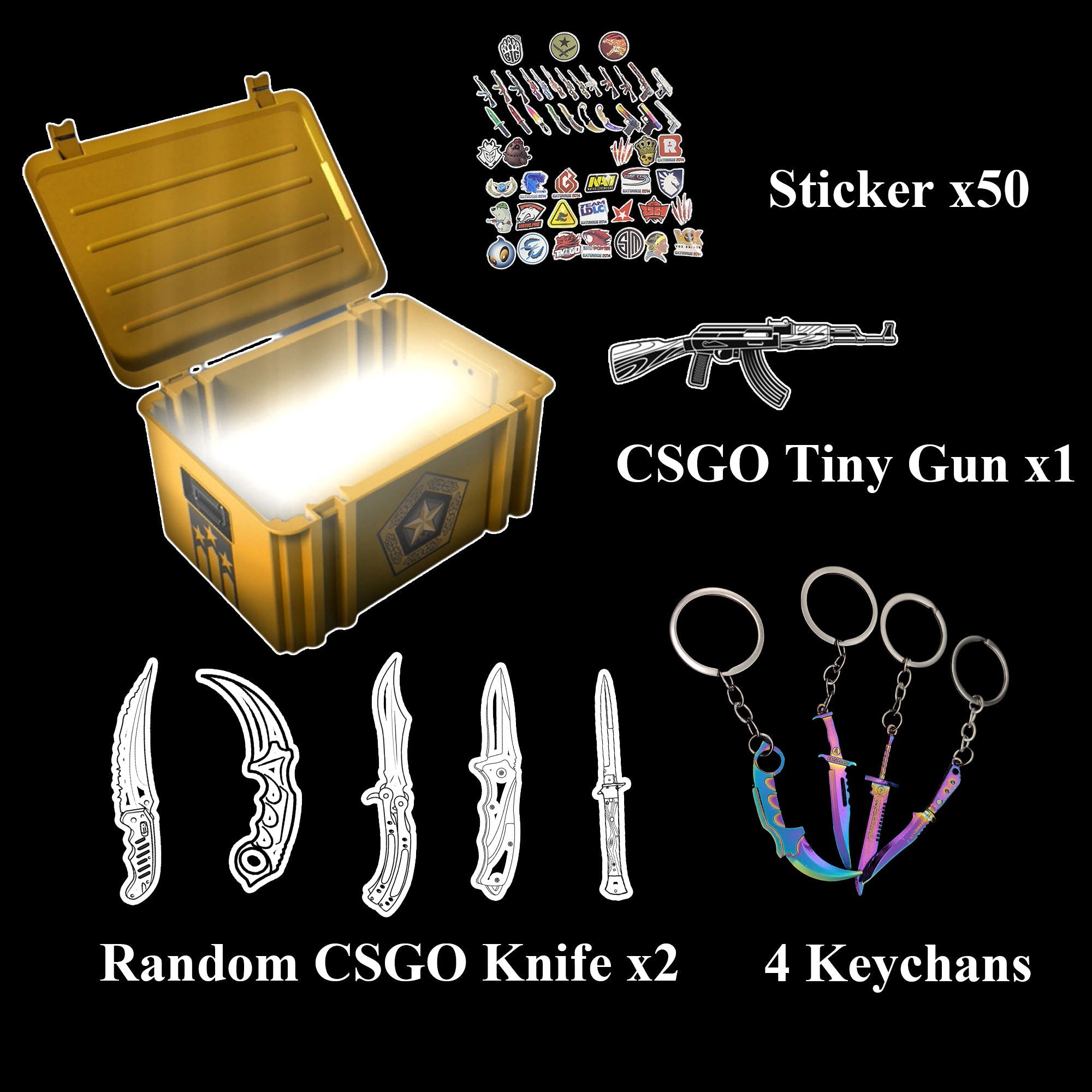 57 In 1 Real Life Rare Skin Weapon Case Mystery Box 57 in 1 Mystery Box - Tophatter Daily Deals