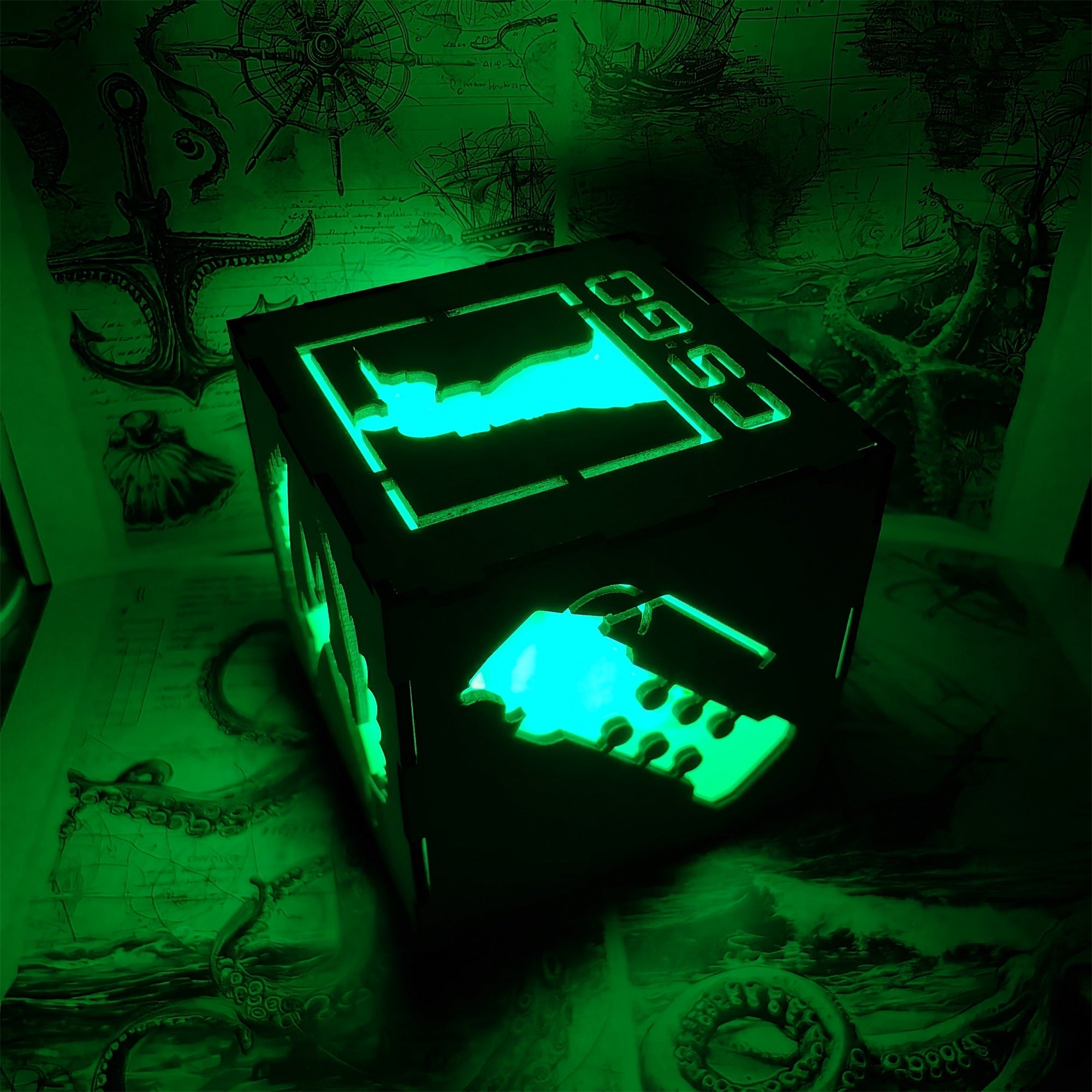 M16 Icon Inspired Wood Cube Light Desk Decor - Tophatter Daily Deals