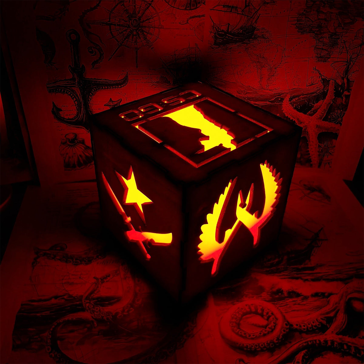 M16 Icon Inspired Wood Cube Light Desk Decor - Tophatter Daily Deals