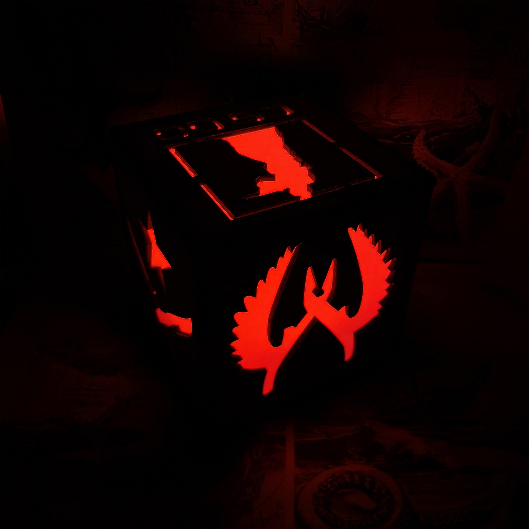 M16 Icon Inspired Wood Cube Light Desk Decor - Tophatter Daily Deals