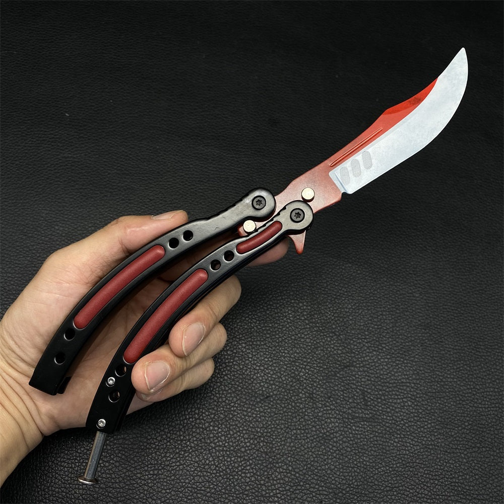 Global Offensive Game Balisong Karambit Blunt Blade Trainer Replica Autotronic Butterfly Knife - Tophatter Daily Deals