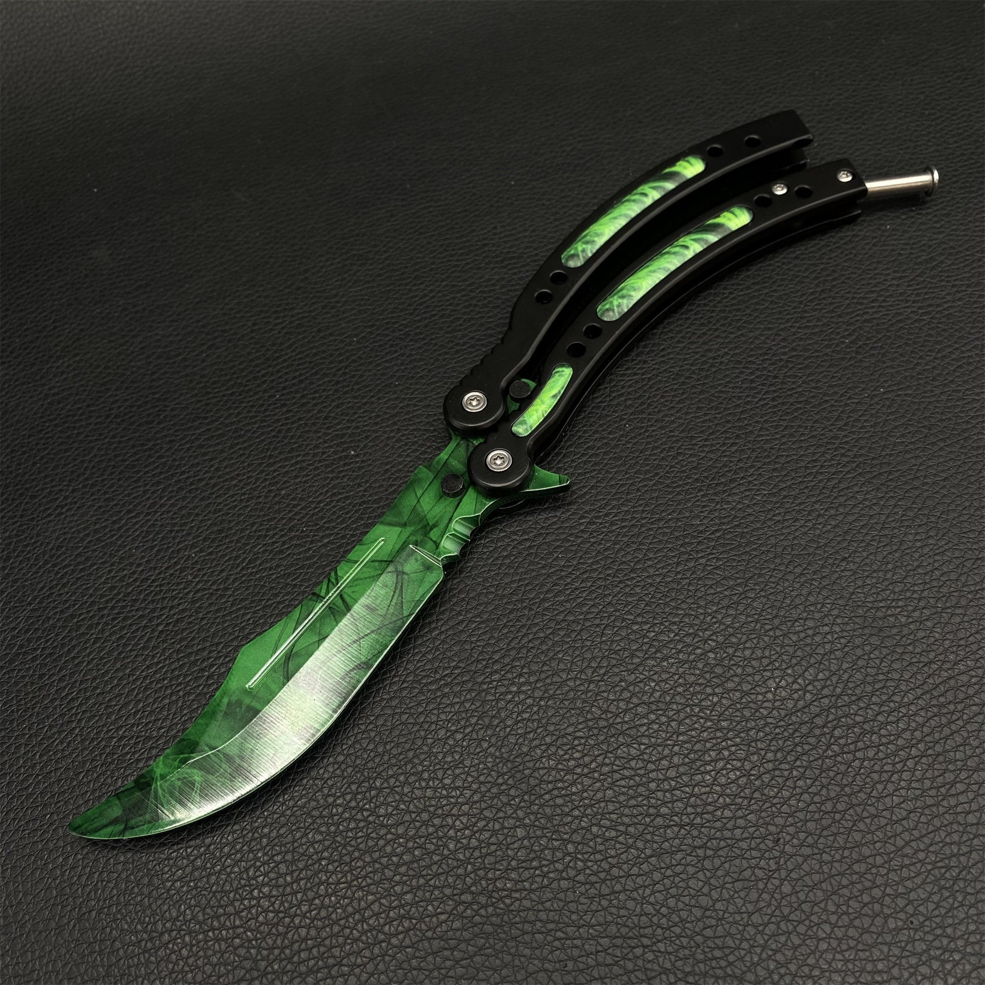 Global Offensive Game Balisong Karambit Blunt Blade Trainer Replica Gamma Doppler Emerald Knife - Tophatter Daily Deals