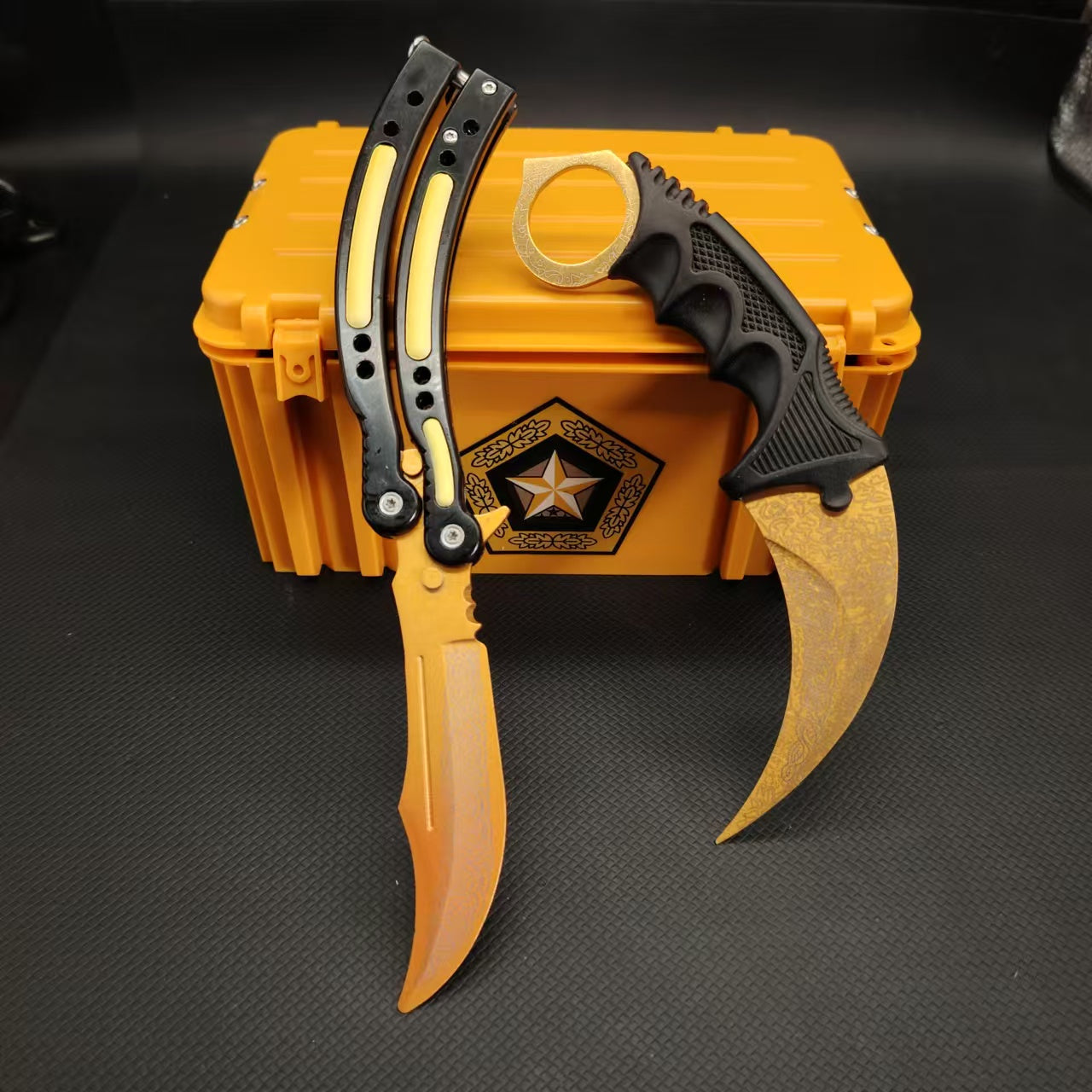 Lore Blunt Blade Karambit Trainer & Balisong Butterfly Knife Trainer 2 in 1 Pack Gift Box - Tophatter Daily Deals