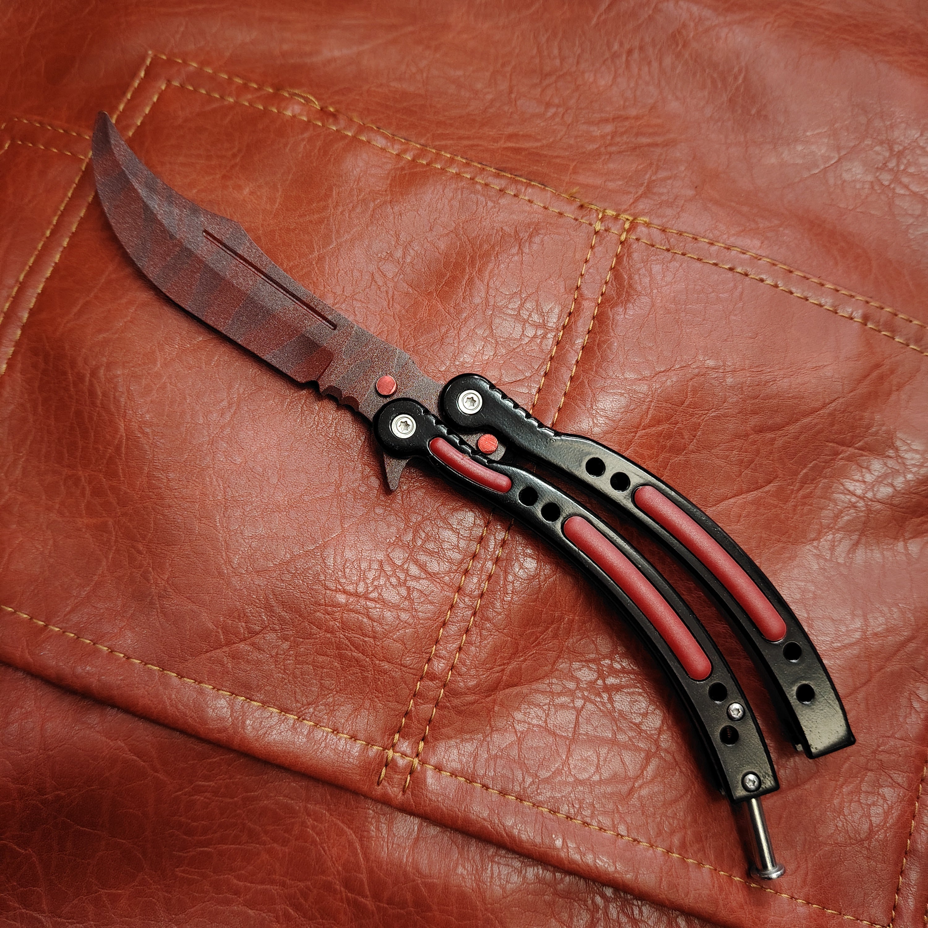 Global Offensive Game Balisong Karambit Blunt Blade Trainer Replica Slaughter Knife - Tophatter Daily Deals