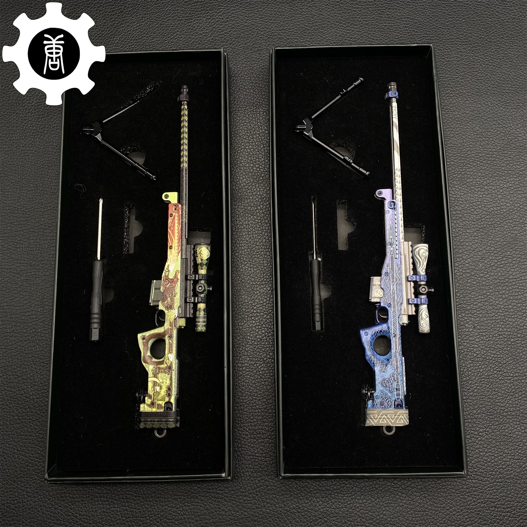 Dragon Lore & Gungnir AWP Miniature Metal Replica 2 In 1 Pack - Tophatter Daily Deals