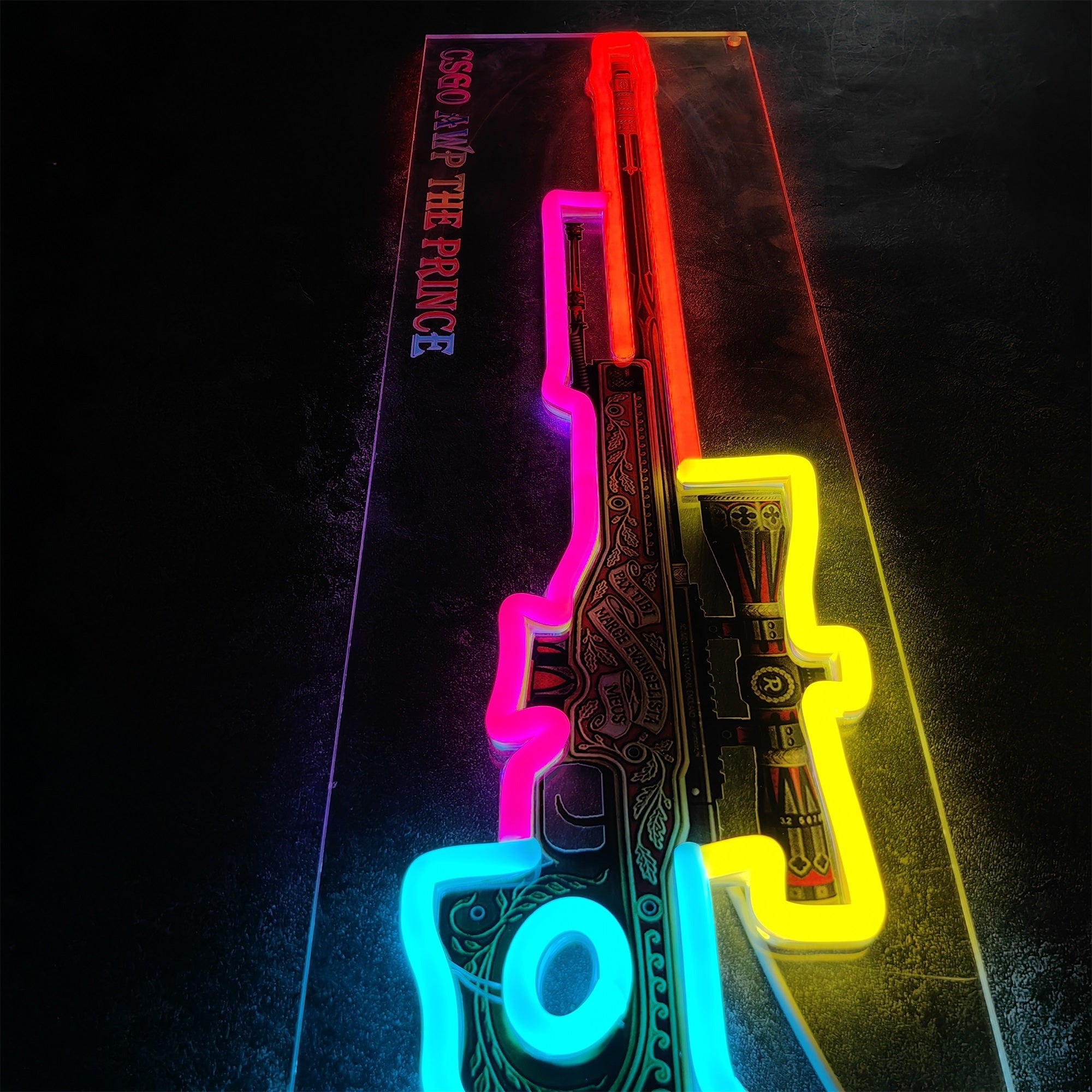 Customized CSGO AWP Rare Skin Neon Light Wall Decor - Tophatter Daily Deals