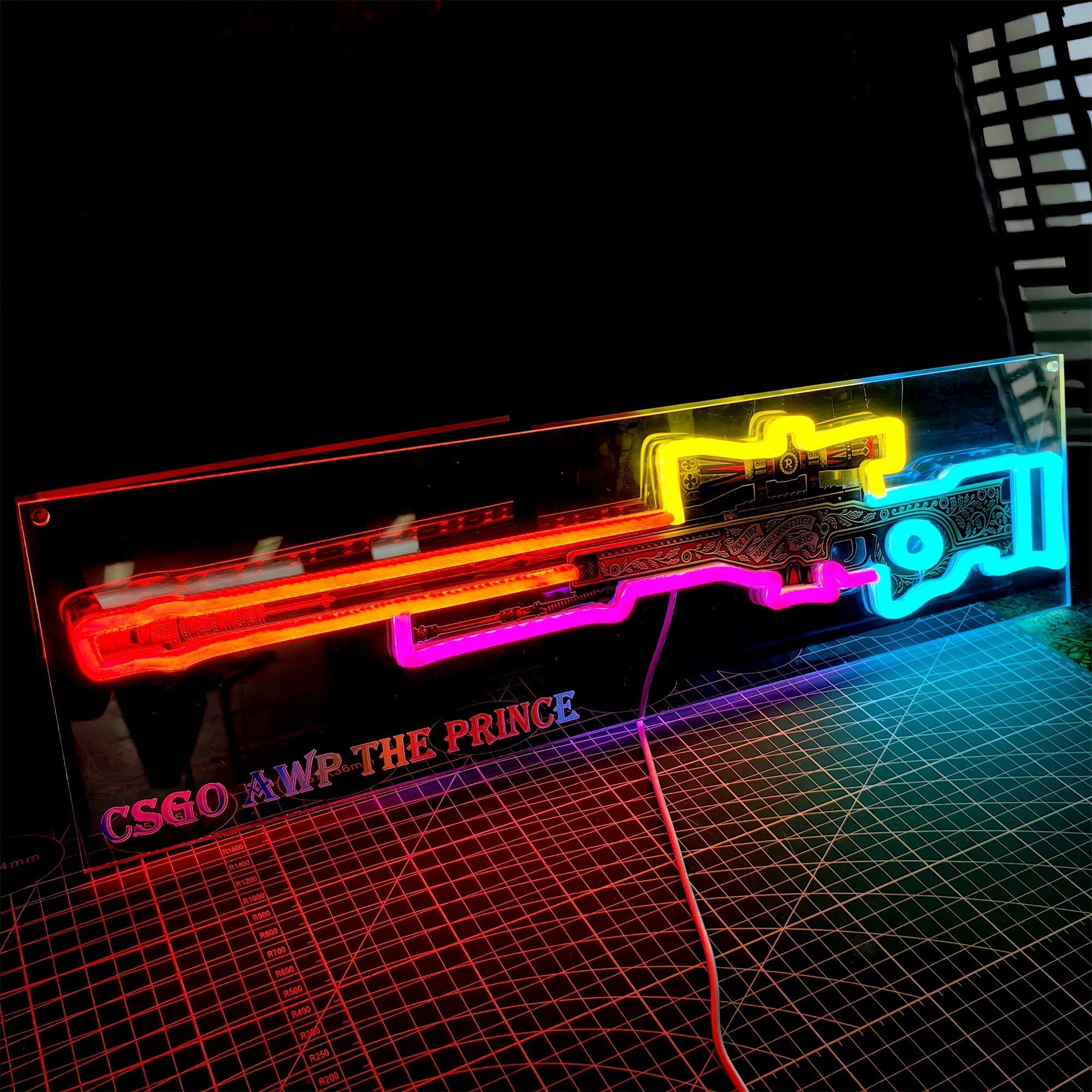 Customized CSGO AWP Rare Skin Neon Light Wall Decor - Tophatter Daily Deals