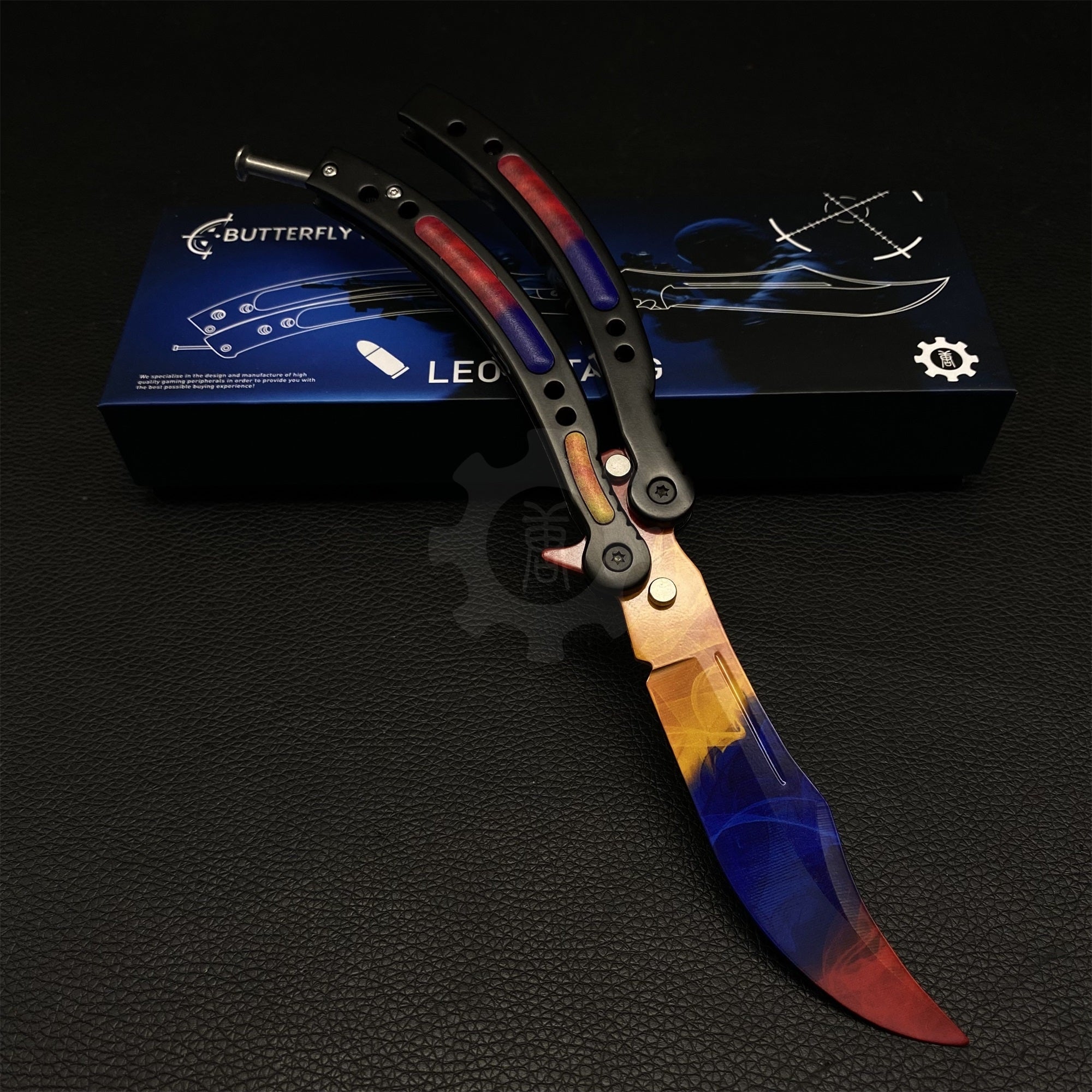 GO Game Butterfly Knife Game Balisong Trainer IRL Marble Fade - Tophatter Daily Deals