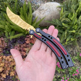 Global Offensive Game Balisong Karambit Blunt Blade Trainer Replica Tiger Tooth Knife - Tophatter Daily Deals