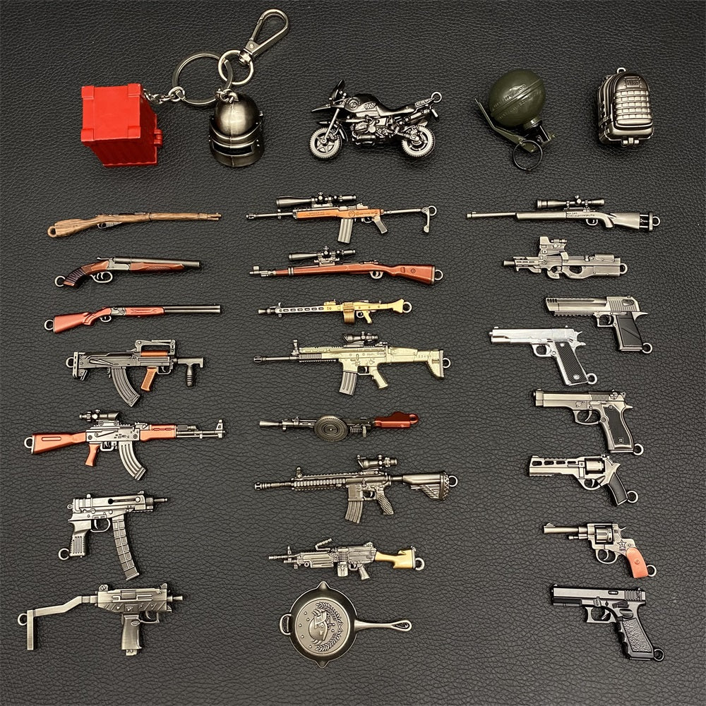 Ultimate PUBG Gamer Gift Box Air Drop Kar98K AKM P90 UZI HK416 Scar M1911 Desert Eagle MG3 Re45 M249 S686 Shotgun Mini14 M24 Miniatures 28 in 1 - Tophatter Daily Deals