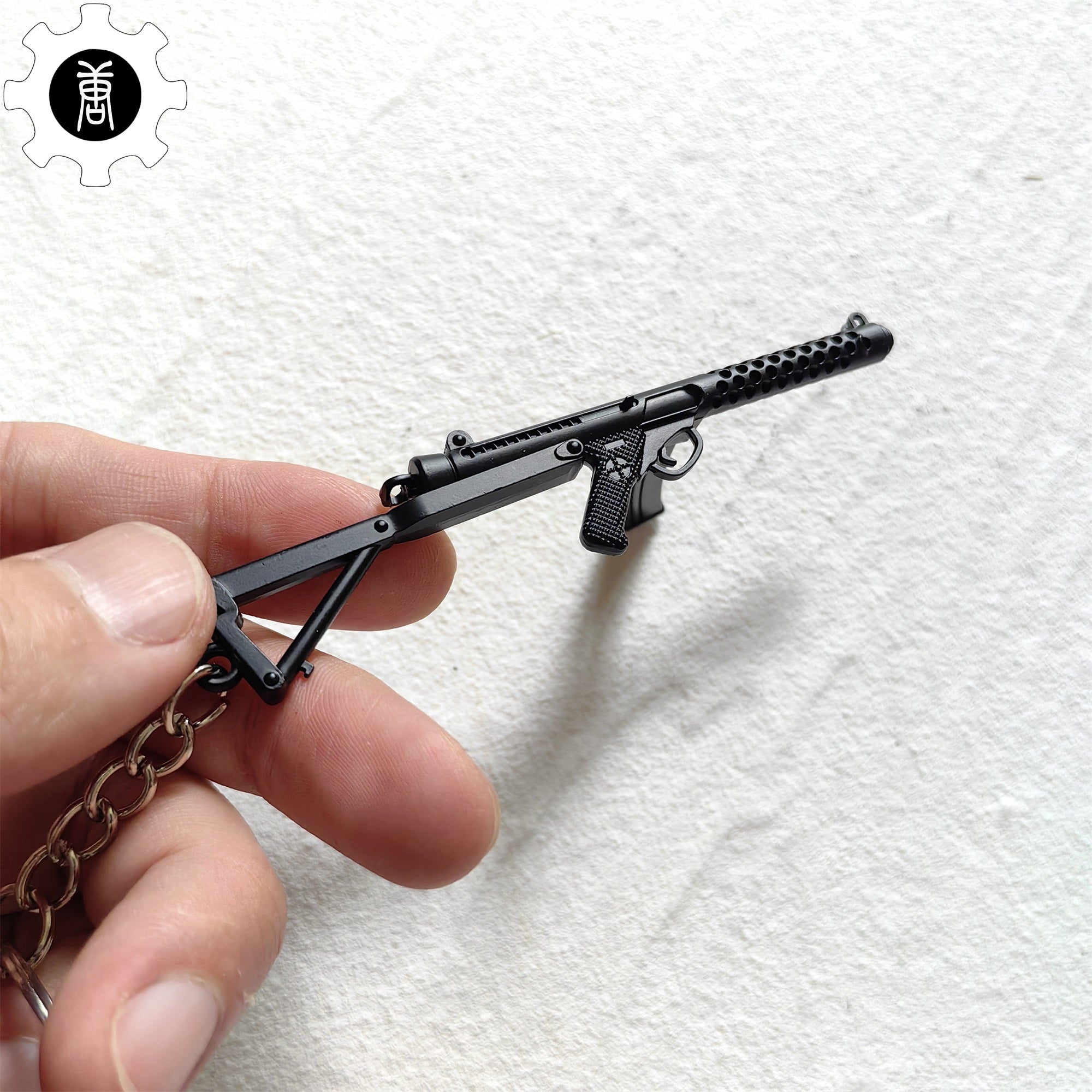 Mini Sterling Submachine Gun Metal Keychain - Tophatter Daily Deals