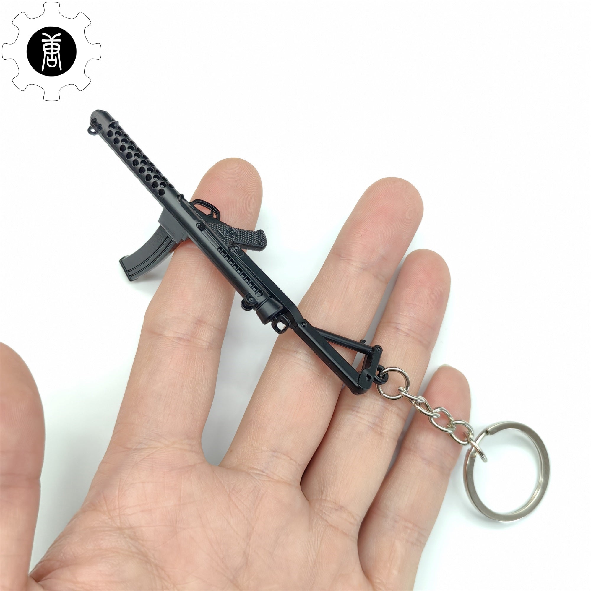 Mini Sterling Submachine Gun Metal Keychain - Tophatter Daily Deals